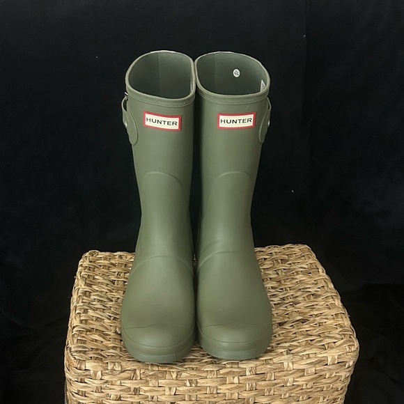 Hunter Olive Green Mid-Calf Rain Boots main image 4